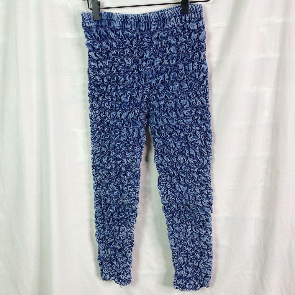 Vintage 90’s Y2K Popcorn Bubble Denim Leggings One Size